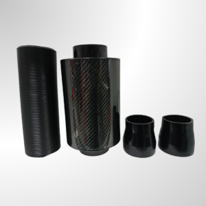 Kit de admisión de aire universal de 3 pulgadas estilo fibra de carbono