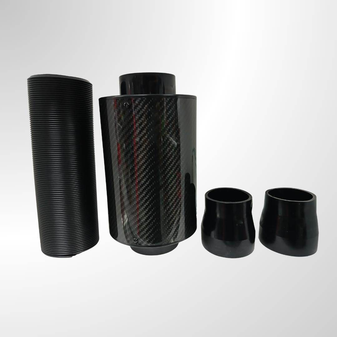 Kit de admisión de aire universal de 3 pulgadas estilo fibra de carbono